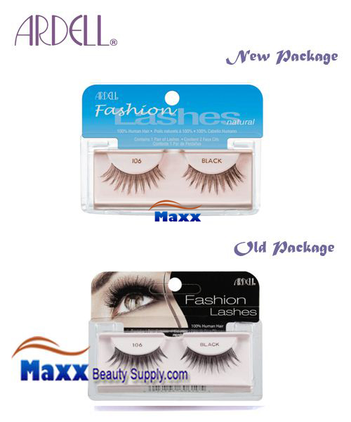 4 Package - Ardell Fashion Lashes Eye Lashes 106 - Black